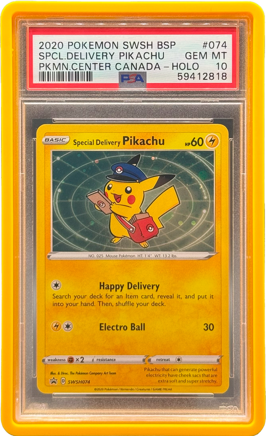 Special Deivery Pikachu - HOLO - PSA 10